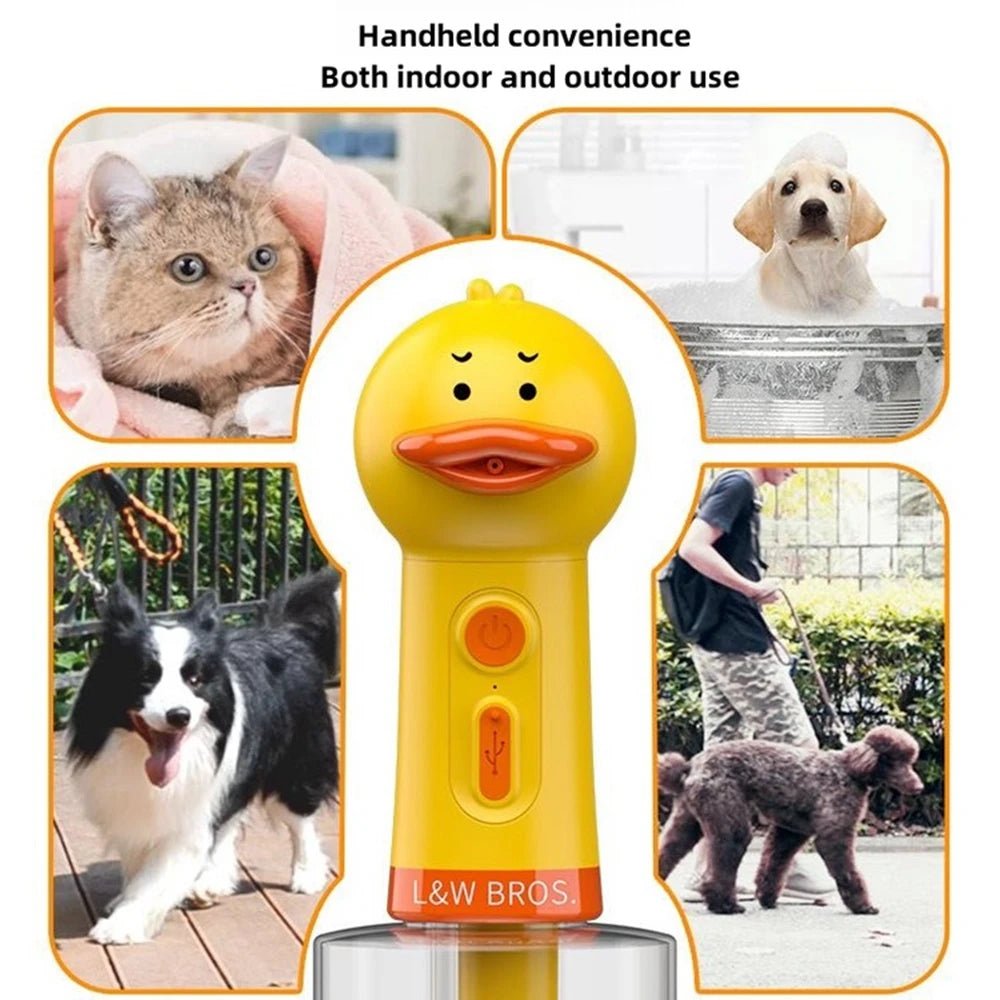 Yellow Duck Pet Cleaning Bathing Electric Foam Machine Usb Charging Automatic Soap Dispenser Foam Machine Pet Accessories - Élite Canine Shop ChicCanin