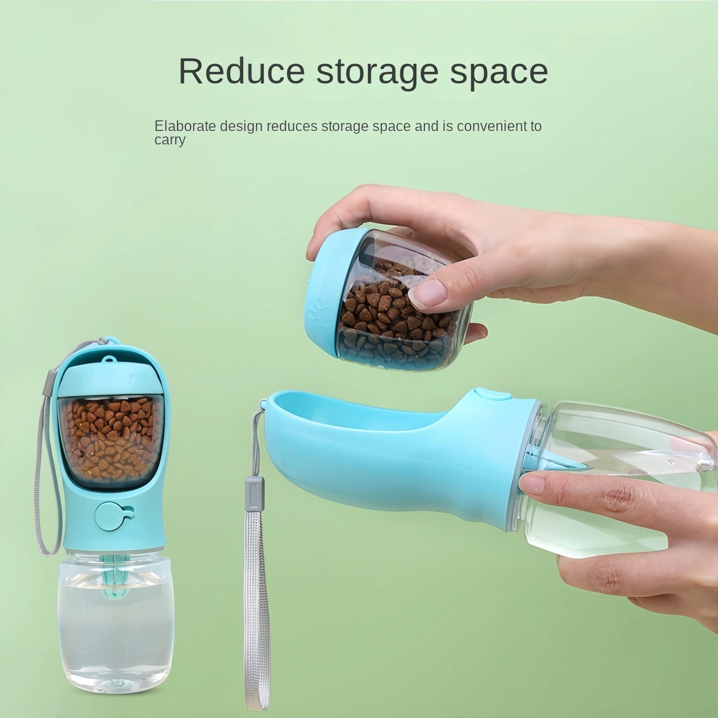 Bouteille d'eau Portable pour chien et chat, avec stockage de nourriture et d'eau, pour chiots, animaux domestiques, bol mangeoire pour chiens, fournitures de voyage en plein air pour animaux de compagnie - Élite Canine Shop ChicCanin