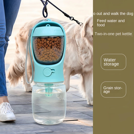 Bouteille d'eau Portable pour chien et chat, avec stockage de nourriture et d'eau, pour chiots, animaux domestiques, bol mangeoire pour chiens, fournitures de voyage en plein air pour animaux de compagnie - Élite Canine Shop ChicCanin