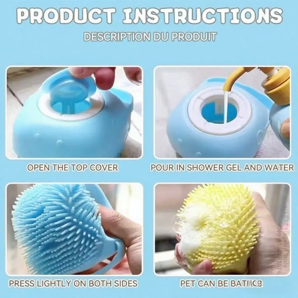 Brosse de douche et massage pour animaux - Élite Canine Shop Élite Canine Shop