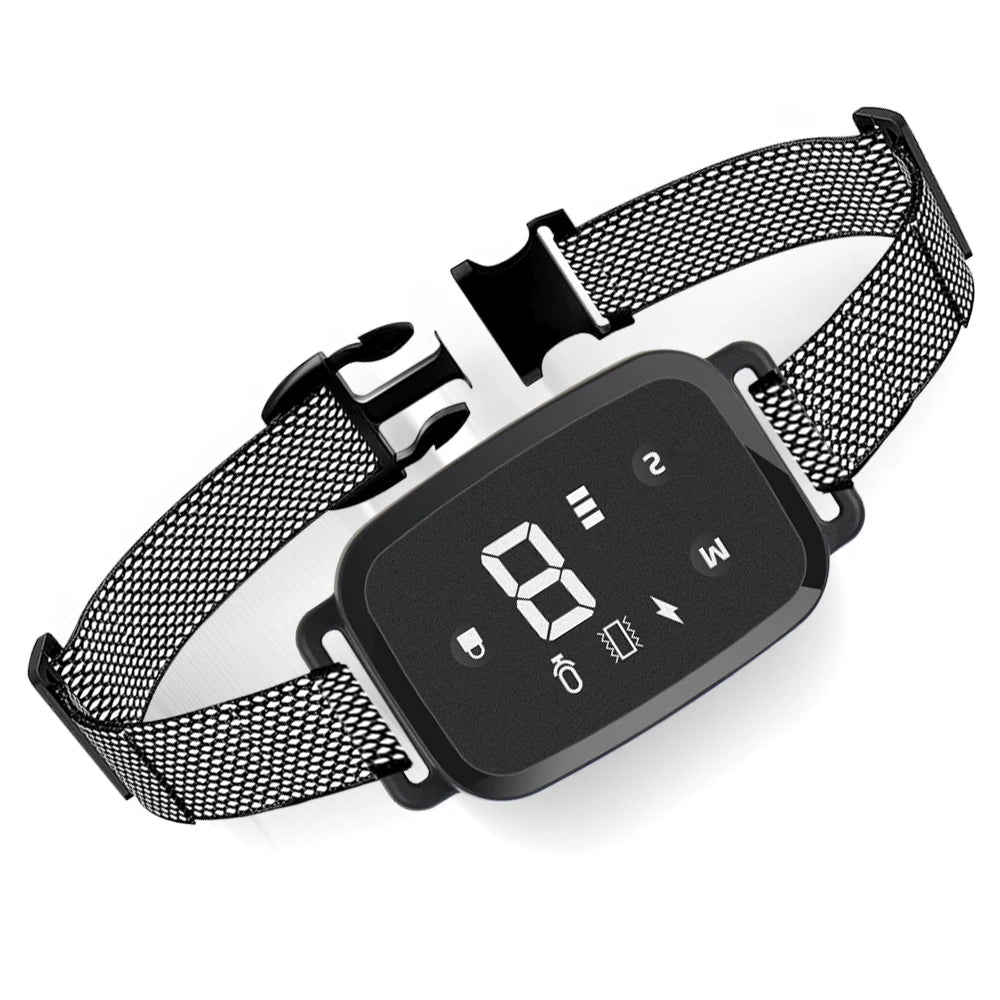 Collier intelligent et automatique Anti - aboiement pour chien, collier dressage chien, collier electrique chien, affichage numérique HD, étanchéité IP67, bouchon Anti - aboiement, Rechargeable,collier anti aboiement - Élite Canine Shop ChicCanin