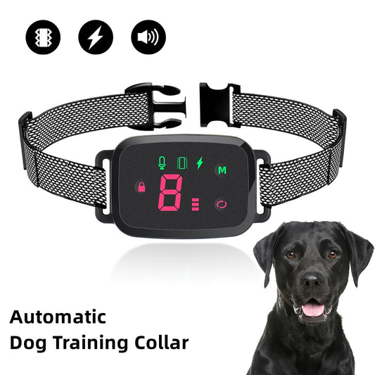 Collier intelligent et automatique Anti - aboiement pour chien, collier dressage chien, collier electrique chien, affichage numérique HD, étanchéité IP67, bouchon Anti - aboiement, Rechargeable,collier anti aboiement - Élite Canine Shop ChicCanin