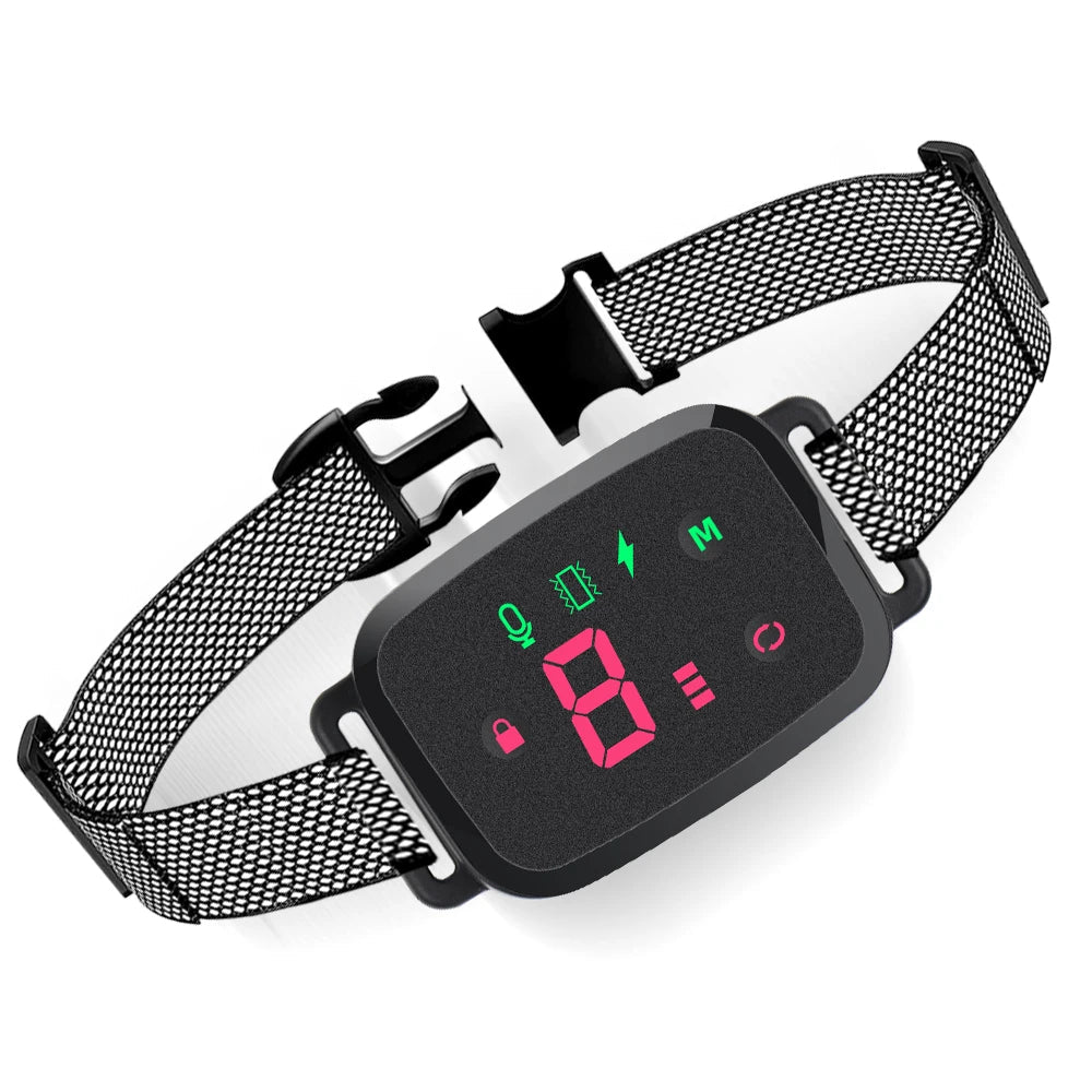 Collier intelligent et automatique Anti - aboiement pour chien, collier dressage chien, collier electrique chien, affichage numérique HD, étanchéité IP67, bouchon Anti - aboiement, Rechargeable,collier anti aboiement - Élite Canine Shop ChicCanin