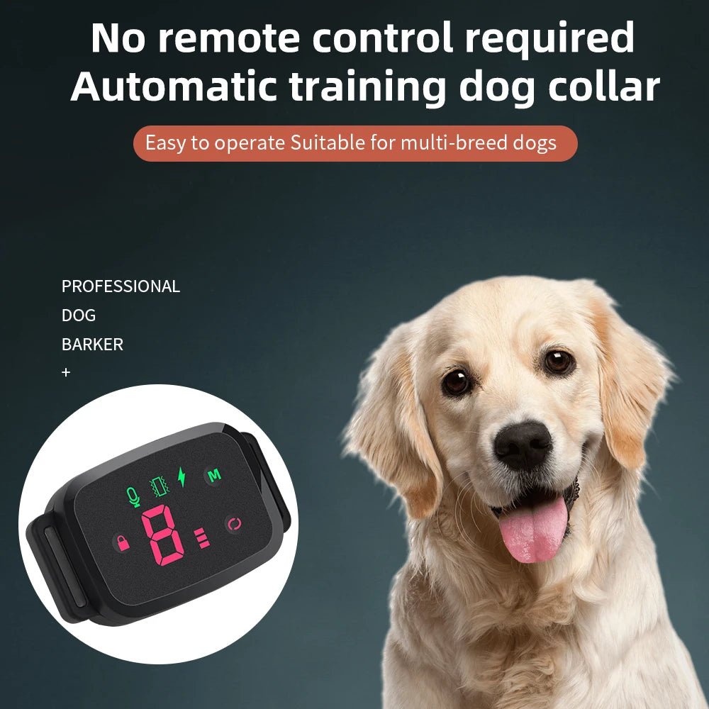 Collier intelligent et automatique Anti - aboiement pour chien, collier dressage chien, collier electrique chien, affichage numérique HD, étanchéité IP67, bouchon Anti - aboiement, Rechargeable,collier anti aboiement - Élite Canine Shop ChicCanin