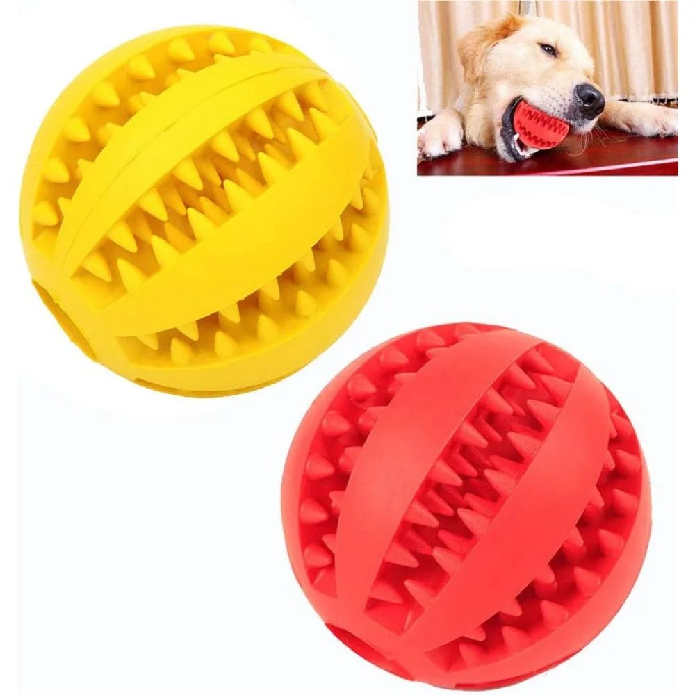 Dog Ball Toys for Small Dogs Interactive Elasticity Puppy Chew Toy Tooth Cleaning Rubber Food Ball Toy Pet Stuff Accessories - Élite Canine Shop ChicCanin