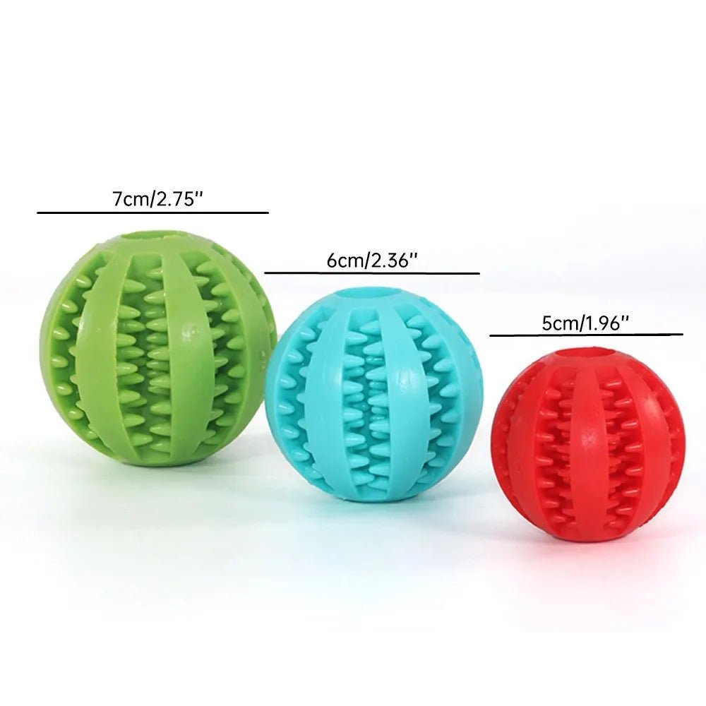 Dog Ball Toys for Small Dogs Interactive Elasticity Puppy Chew Toy Tooth Cleaning Rubber Food Ball Toy Pet Stuff Accessories - Élite Canine Shop ChicCanin