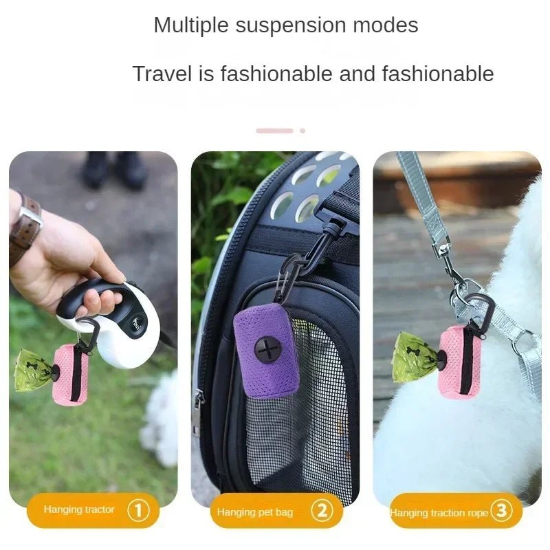 Dog Poop Bag Dispenser Hangingable Bag Holder Poo Bags Dispenser for Dogs Walking - Élite Canine Shop ChicCanin