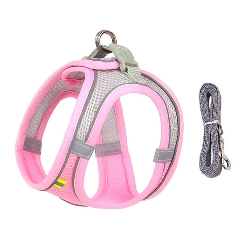 Ensemble gilet et laisse en maille d'été pour petits chiens, harnais réglable pour chiot et chat - Élite Canine Shop Élite Canine Shop