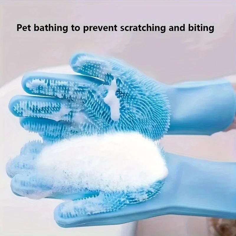 Gants de Toilettage pour Animaux de Compagnie, Shampoing pour Chien et Chat, Éponge Magique en Silicone pour la Vaisselle, Épilation des Poils - Élite Canine Shop ChicCanin