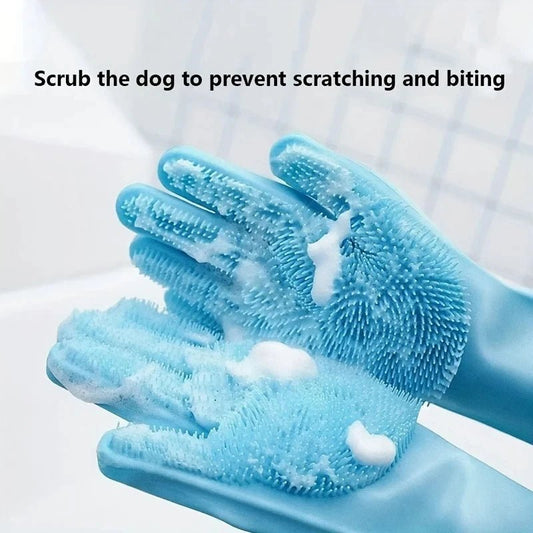 Gants de Toilettage pour Animaux de Compagnie, Shampoing pour Chien et Chat, Éponge Magique en Silicone pour la Vaisselle, Épilation des Poils - Élite Canine Shop ChicCanin