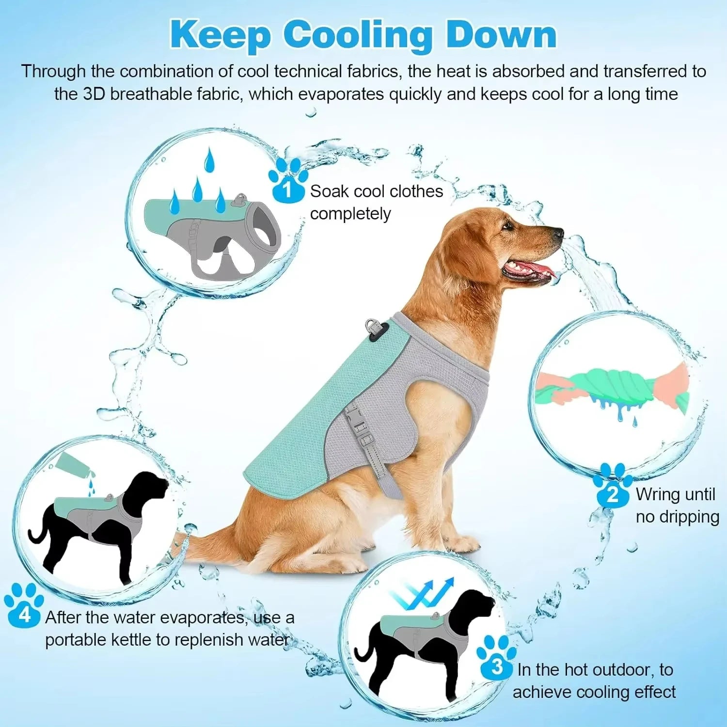 Gilet rafraîchissant pour chien - Élite Canine Shop Élite Canine Shop