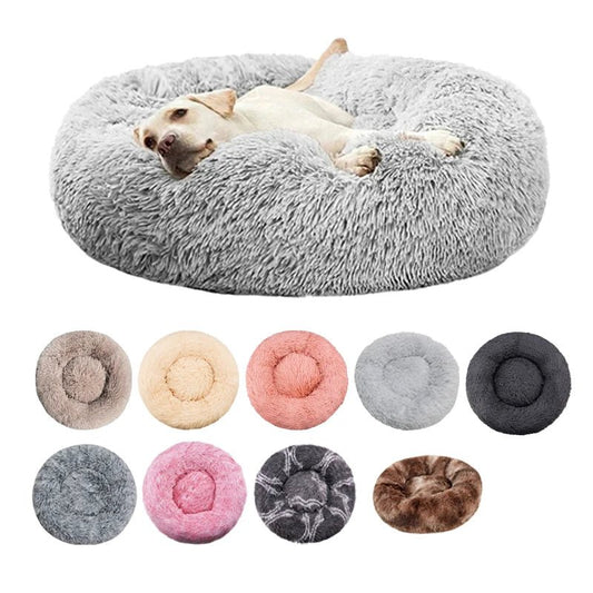 Lit rond pour chien, lit chaud d'hiver pour chat, panier en peluche pour chien, lit lavable pour animaux de compagnie, petit, moyen et grand, canapé pour chat - Élite Canine Shop ChicCanin
