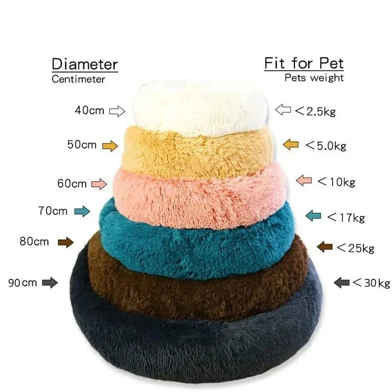 Lit rond pour chien, lit chaud d'hiver pour chat, panier en peluche pour chien, lit lavable pour animaux de compagnie, petit, moyen et grand, canapé pour chat - Élite Canine Shop ChicCanin