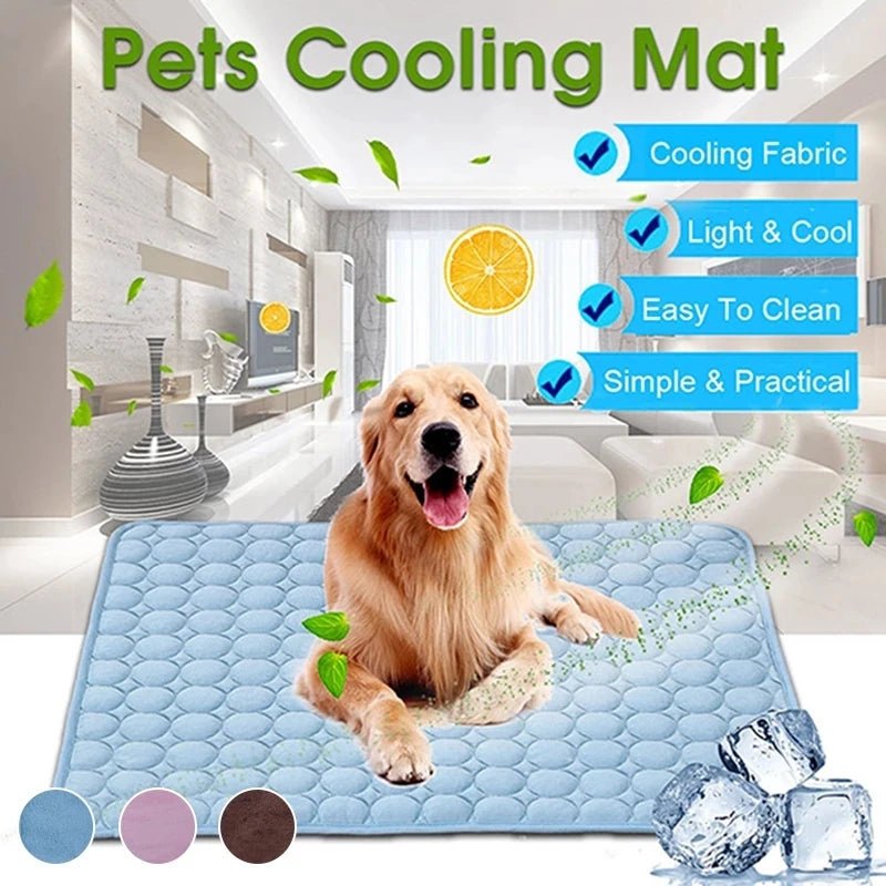 Livraison gratuite Tapis rafraîchissant pour animaux de compagnie, accessoire d'été, pour chiens et chats, canapé, respirant, lavable, pour les petits, moyens et grands chiots et chatons, pour voiture - Élite Canine Shop ChicCanin