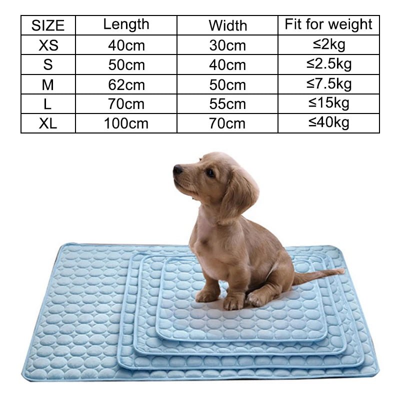 Livraison gratuite Tapis rafraîchissant pour animaux de compagnie, accessoire d'été, pour chiens et chats, canapé, respirant, lavable, pour les petits, moyens et grands chiots et chatons, pour voiture - Élite Canine Shop ChicCanin