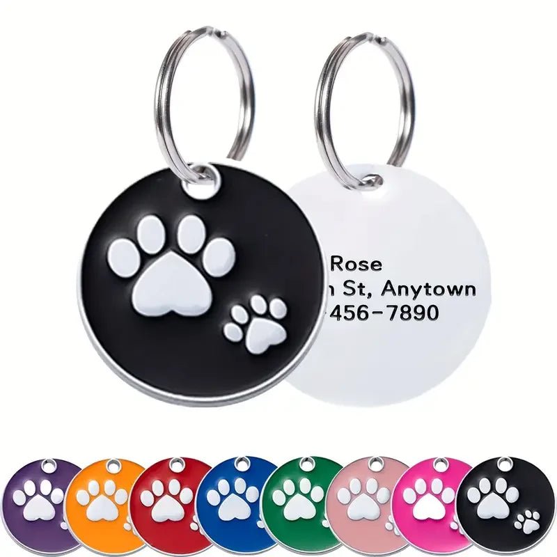 Patte ronde en alliage de Zinc, étiquette d'identification personnalisée pour chien - Élite Canine Shop Élite Canine Shop