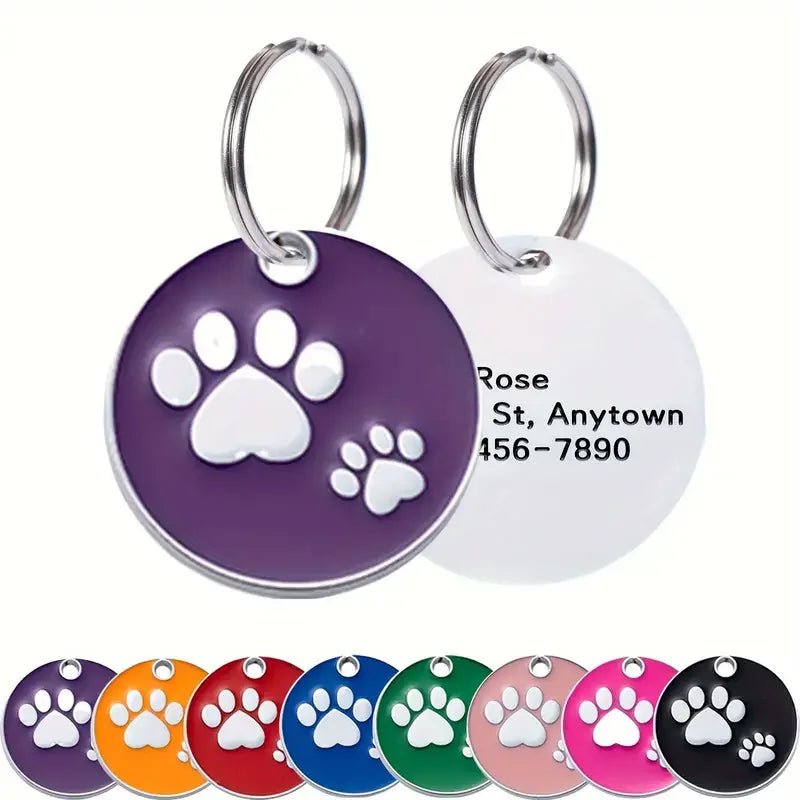 Patte ronde en alliage de Zinc, étiquette d'identification personnalisée pour chien - Élite Canine Shop Élite Canine Shop