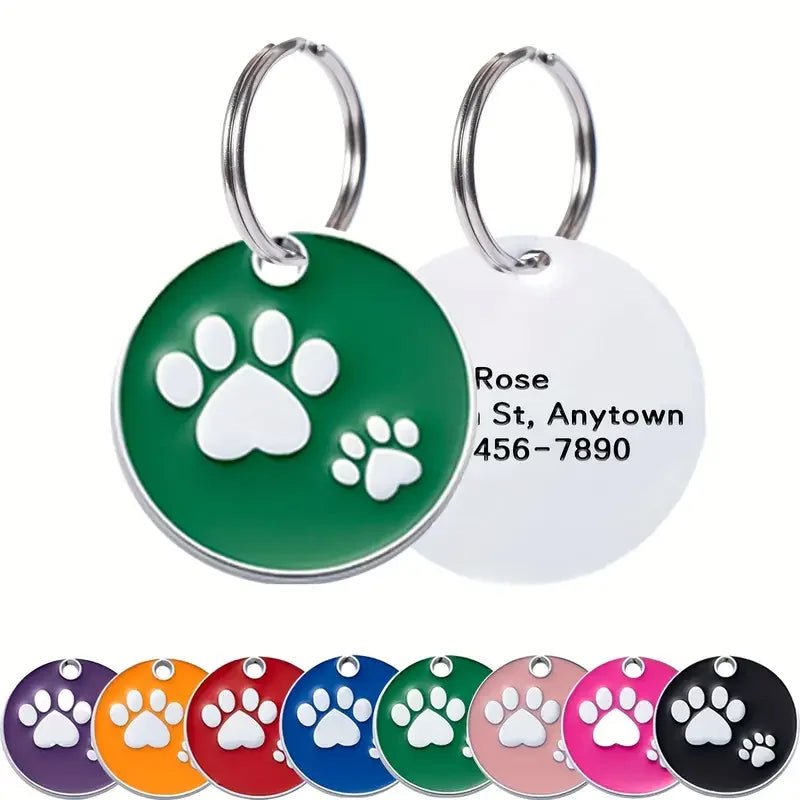 Patte ronde en alliage de Zinc, étiquette d'identification personnalisée pour chien - Élite Canine Shop Élite Canine Shop