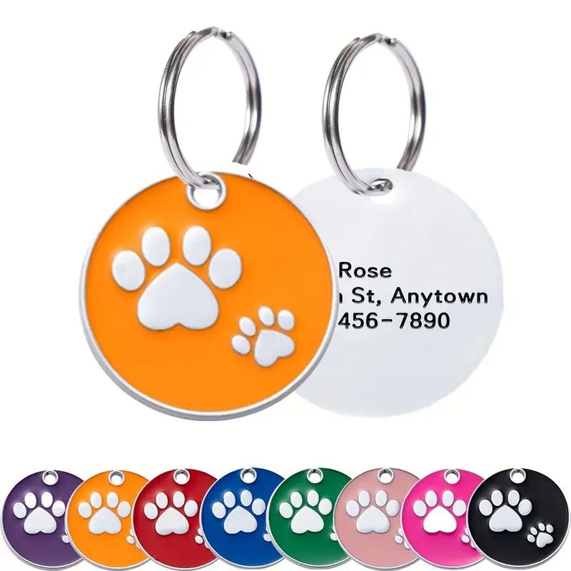 Patte ronde en alliage de Zinc, étiquette d'identification personnalisée pour chien - Élite Canine Shop Élite Canine Shop