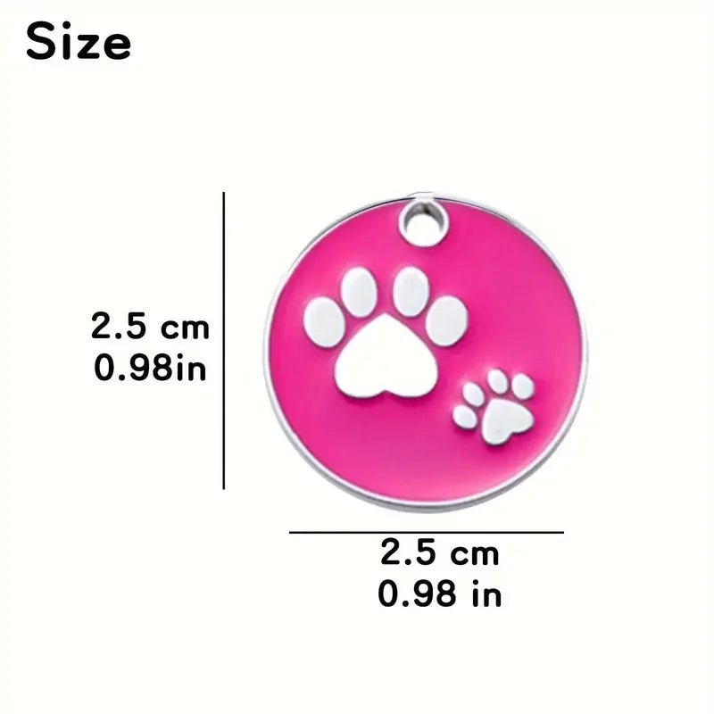 Patte ronde en alliage de Zinc, étiquette d'identification personnalisée pour chien - Élite Canine Shop Élite Canine Shop