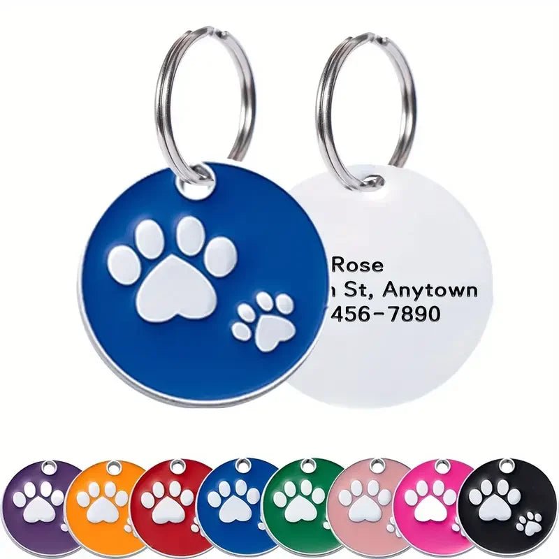 Patte ronde en alliage de Zinc, étiquette d'identification personnalisée pour chien - Élite Canine Shop Élite Canine Shop