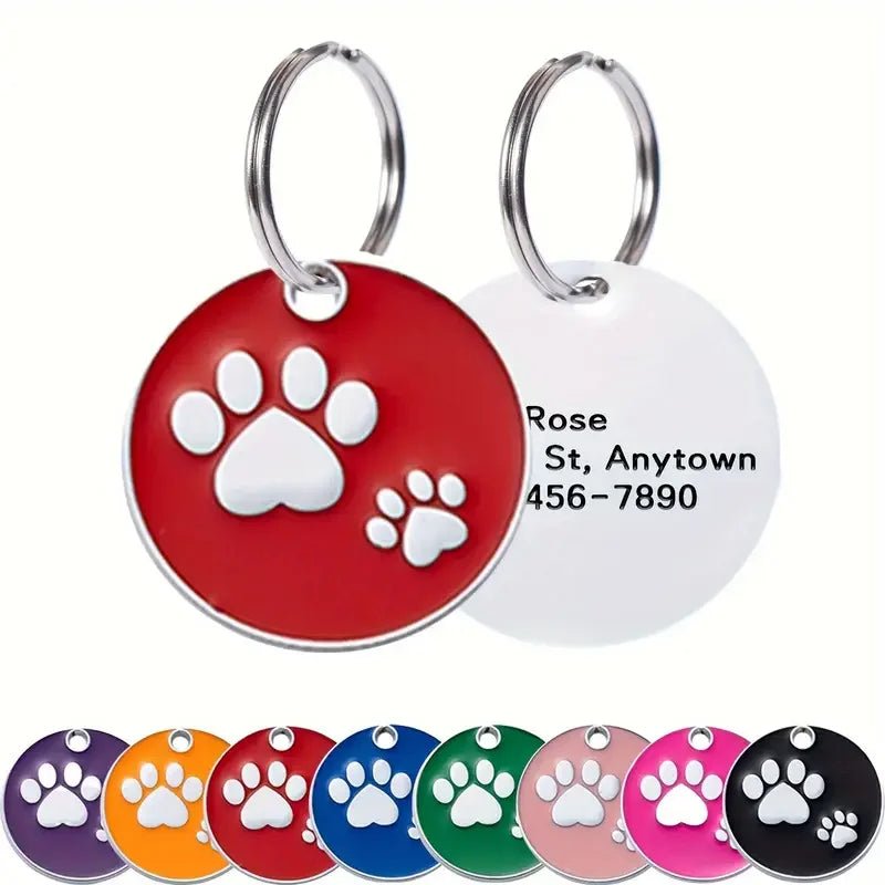 Patte ronde en alliage de Zinc, étiquette d'identification personnalisée pour chien - Élite Canine Shop Élite Canine Shop