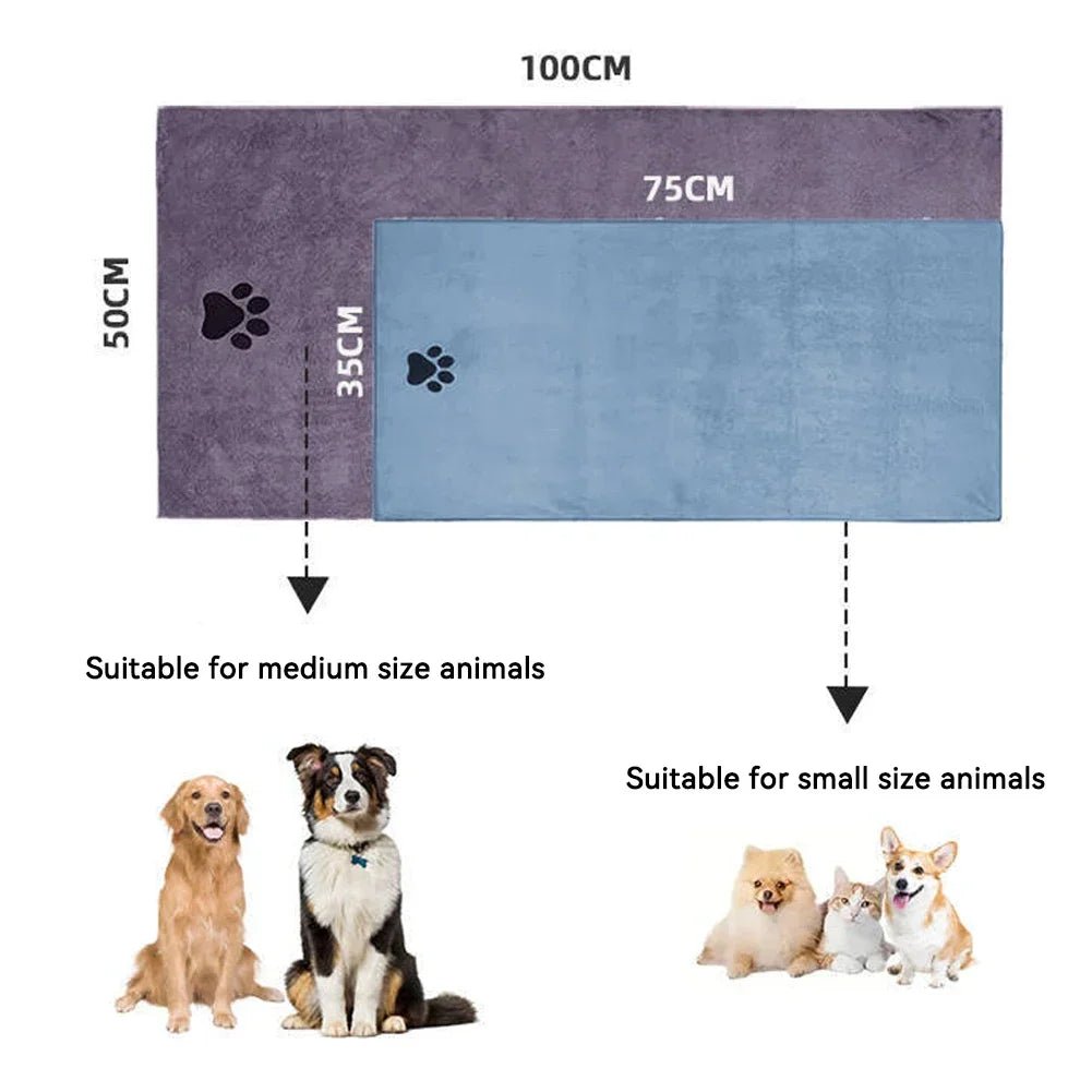 Serviette de bain en microfibre pour animaux de compagnie - Élite Canine Shop Élite Canine Shop