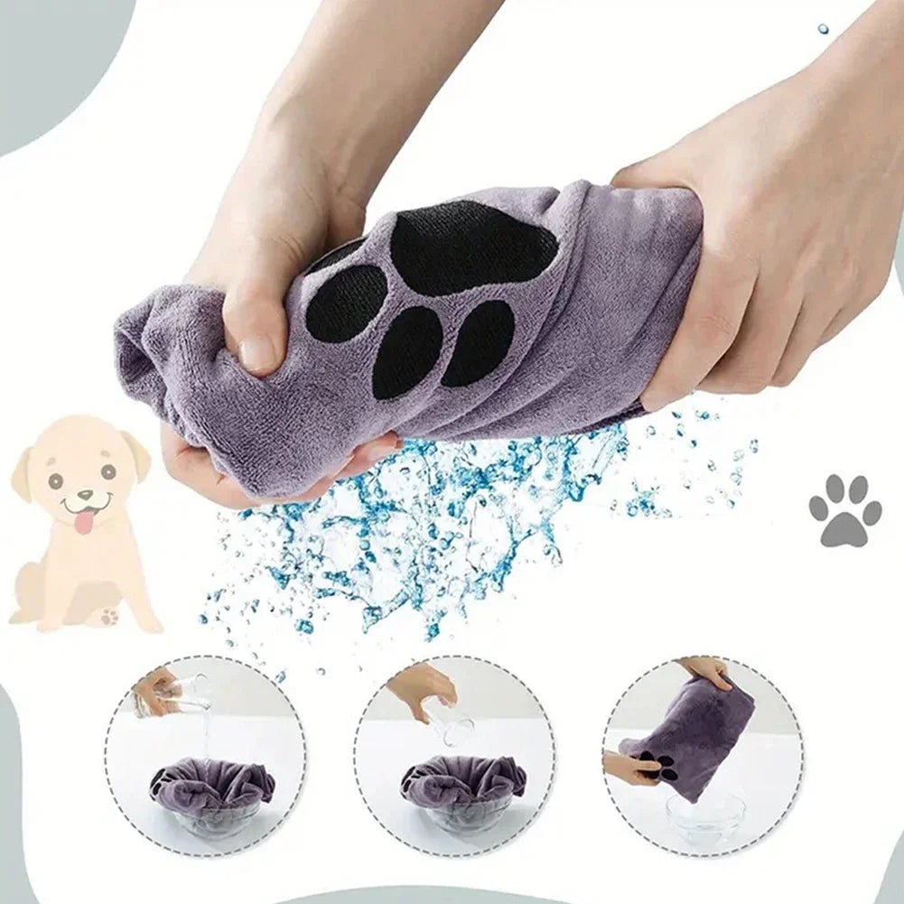 Serviette de bain en microfibre pour animaux de compagnie - Élite Canine Shop Élite Canine Shop