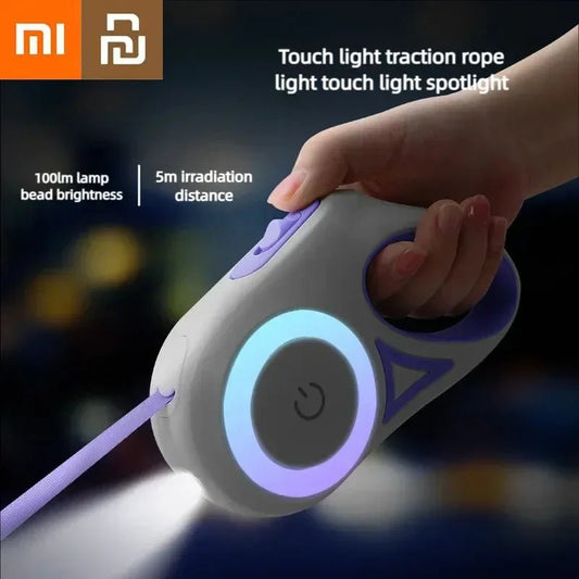 Xiaomi Youpin - Laisse de Chien existent Rétractable, LED, Brillante, Sangles Lumineuses pour Chiot, Animal de Compagnie, Plomb de Marche Flexible - Élite Canine Shop ChicCanin