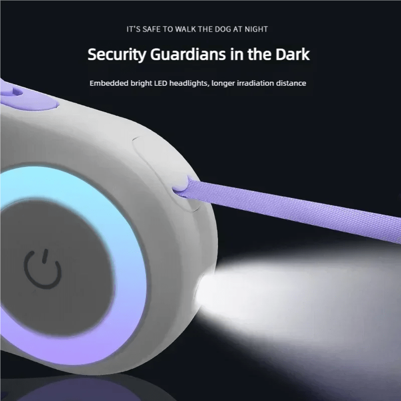 Xiaomi Youpin - Laisse de Chien existent Rétractable, LED, Brillante, Sangles Lumineuses pour Chiot, Animal de Compagnie, Plomb de Marche Flexible - Élite Canine Shop ChicCanin
